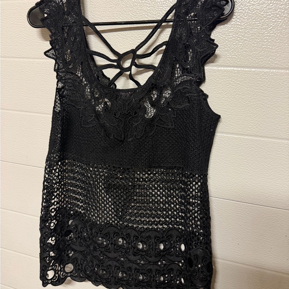 Step In Style Black Lace Top - Picture 4 of 4